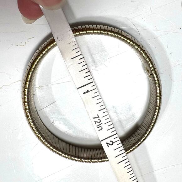 Vintage Monet Womens Bracelet Gold Tone Stretchy Flexible Fashion Jewelry - Picture 8 of 8